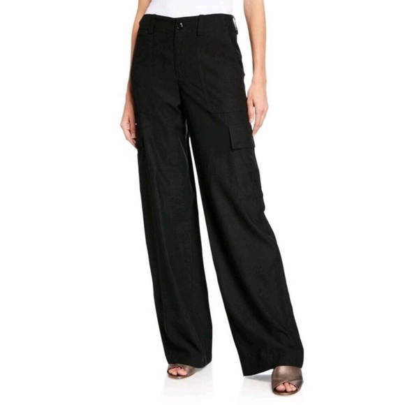Vince Wide-leg Cargo Lightweight Drapey Woven Pants Quiet Luxury Minimalist - Picture 2 of 15